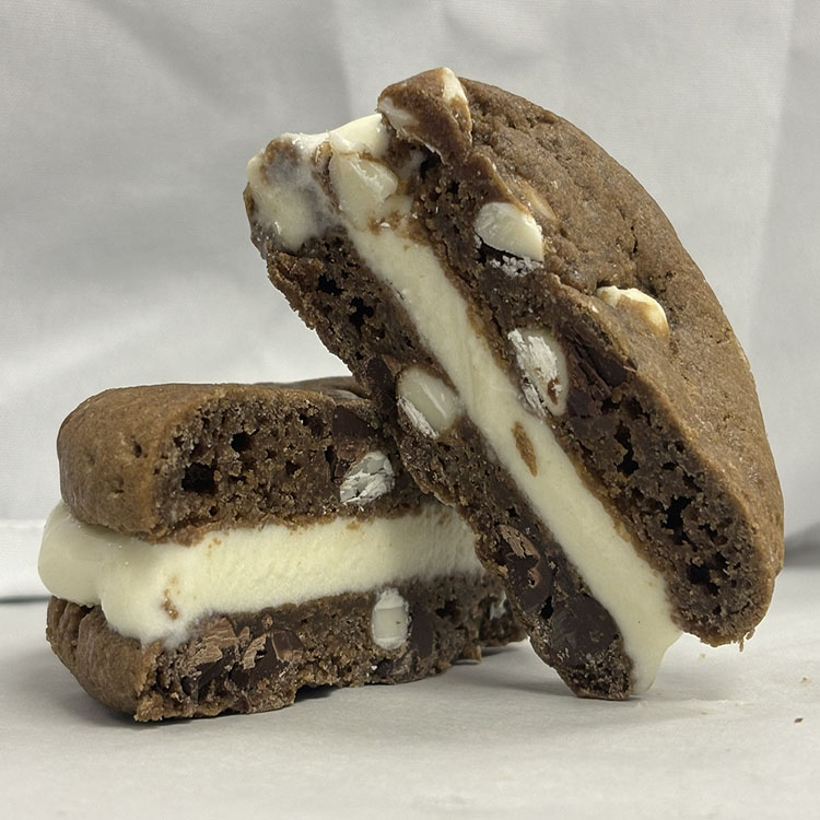 triple chocolate ice cream sandwich
